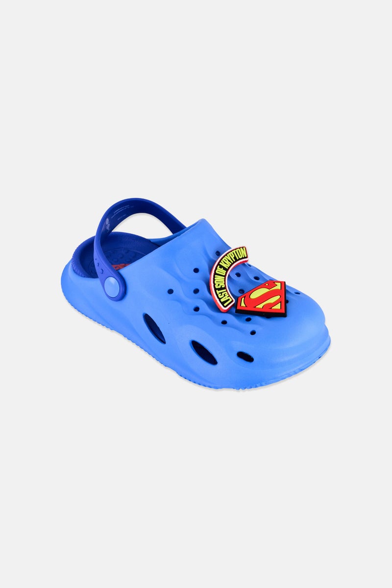 DC Kids Boy Superman Slip On Clogs, Blue - Image 1